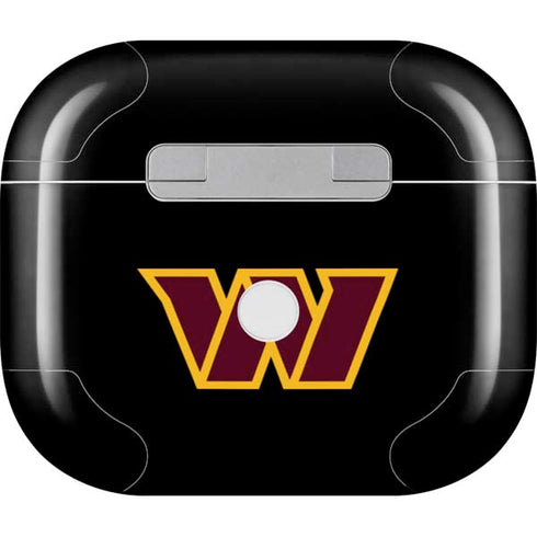 NFL Washington Commanders Black Background Apple AirPods (3rd Gen 2021) Skin