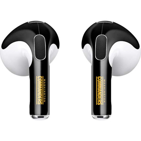 NFL Washington Commanders Black Background Apple AirPods (3rd Gen 2021) Skin
