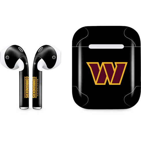 NFL Washington Commanders Black Background Apple AirPods Skin
