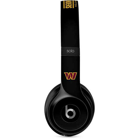 NFL Washington Commanders Black Background Beats Solo 2 Wired Skin