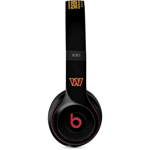 NFL Washington Commanders Black Background Beats Solo 2 Wireless Skin