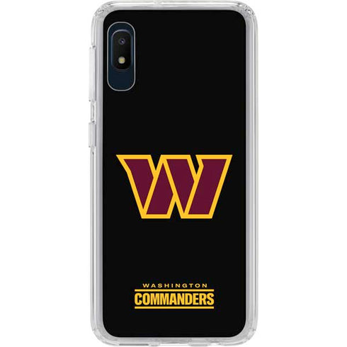 NFL Washington Commanders Black Background Galaxy A10e Clear Case