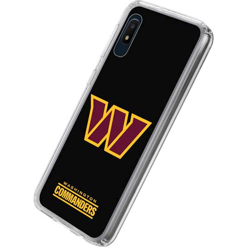 NFL Washington Commanders Black Background Galaxy A10e Clear Case