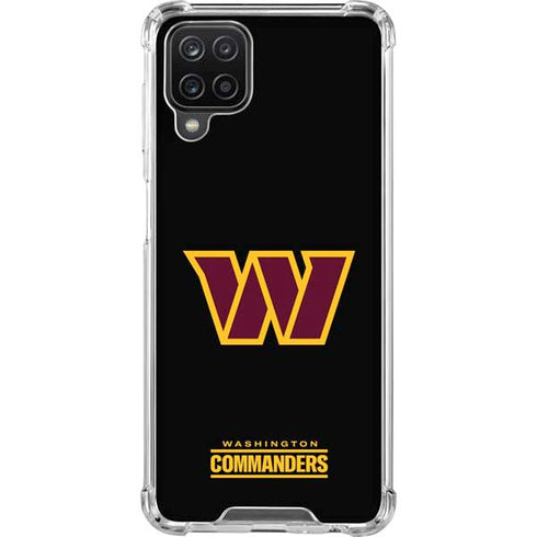 NFL Washington Commanders Black Background Galaxy A12 Clear Case