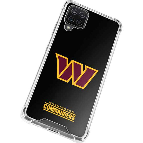 NFL Washington Commanders Black Background Galaxy A12 Clear Case