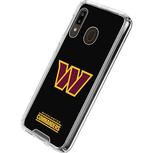 NFL Washington Commanders Black Background Galaxy A30 Clear Case