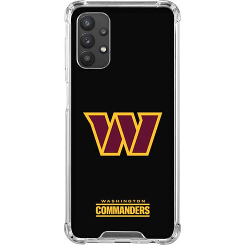 NFL Washington Commanders Black Background Galaxy A32 5G Clear Case