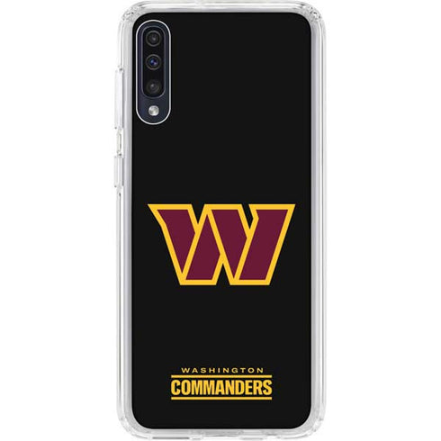 NFL Washington Commanders Black Background Galaxy A50 Clear Case