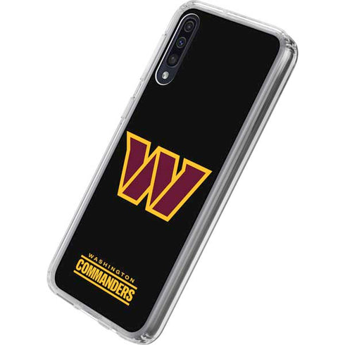 NFL Washington Commanders Black Background Galaxy A50 Clear Case