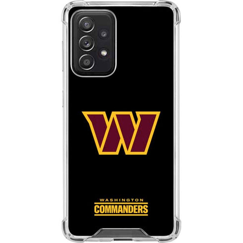 NFL Washington Commanders Black Background Galaxy A52 5G Clear Case