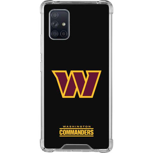 NFL Washington Commanders Black Background Galaxy A71 5G Clear Case