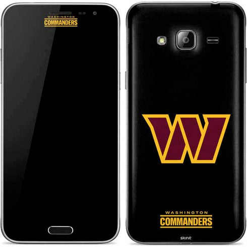 NFL Washington Commanders Black Background Galaxy J3 Skin