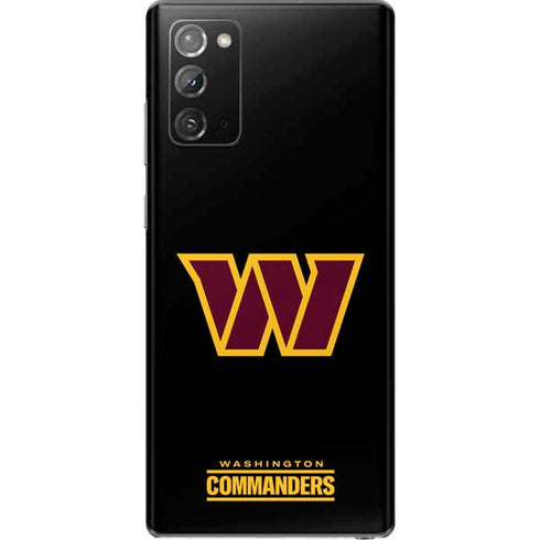 NFL Washington Commanders Black Background Galaxy Note20 5G Skin