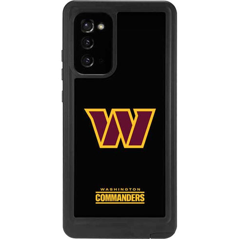 NFL Washington Commanders Black Background Galaxy Note20 5G Waterproof Case
