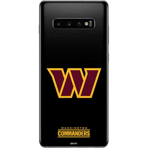 NFL Washington Commanders Black Background Galaxy S10 Plus Skin