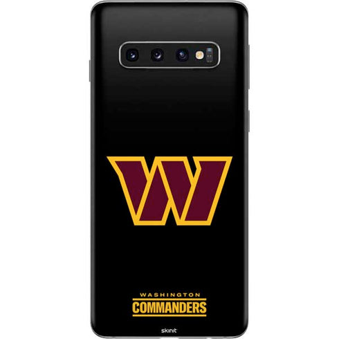 NFL Washington Commanders Black Background Galaxy S10 Skin