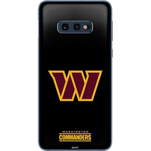 NFL Washington Commanders Black Background Galaxy S10e Skin