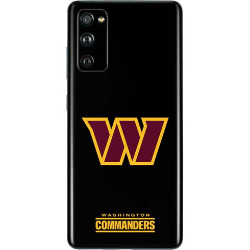 NFL Washington Commanders Black Background Galaxy S20 Fan Edition Skin