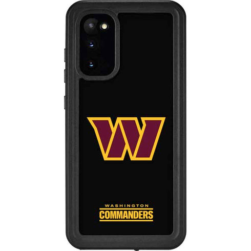 NFL Washington Commanders Black Background Galaxy S20 Waterproof Case