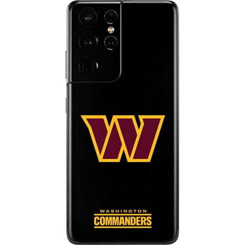 NFL Washington Commanders Black Background Galaxy S21 Ultra 5G Skin