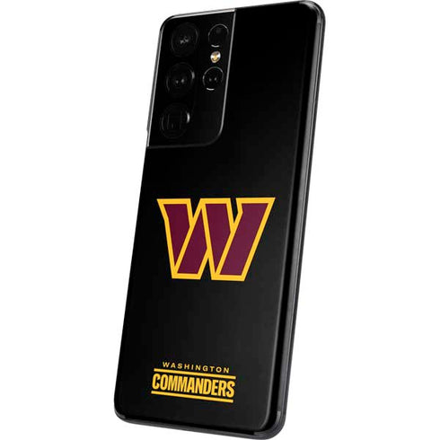 NFL Washington Commanders Black Background Galaxy S21 Ultra 5G Skin