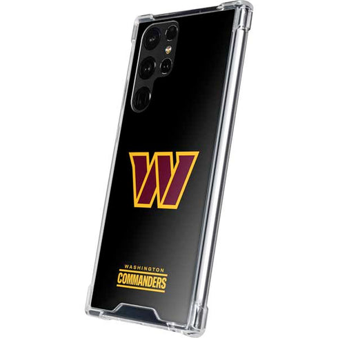 NFL Washington Commanders Black Background Galaxy S22 Ultra Clear Case