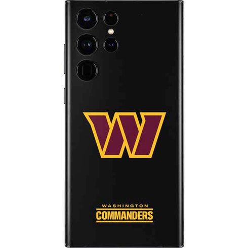 NFL Washington Commanders Black Background Galaxy S22 Ultra Skin