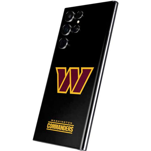 NFL Washington Commanders Black Background Galaxy S22 Ultra Skin