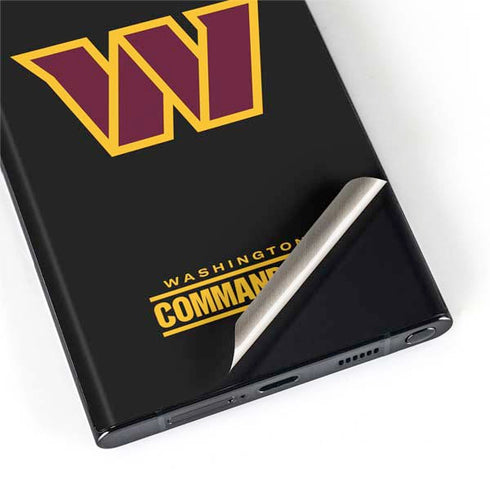 NFL Washington Commanders Black Background Galaxy S22 Ultra Skin