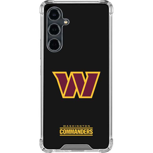 NFL Washington Commanders Black Background Galaxy S23 FE Clear Case