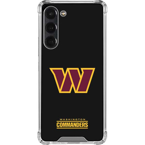 NFL Washington Commanders Black Background Galaxy S23 Plus Clear Case