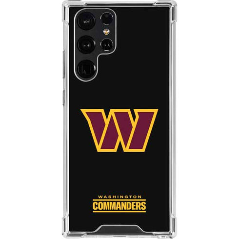 NFL Washington Commanders Black Background Galaxy S24 Ultra Clear Case