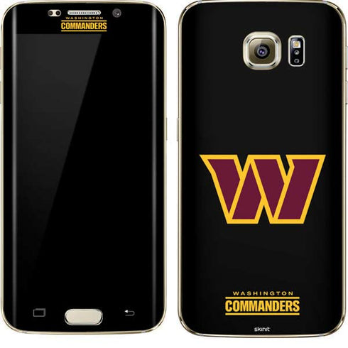 NFL Washington Commanders Black Background Galaxy S7 Edge Skin