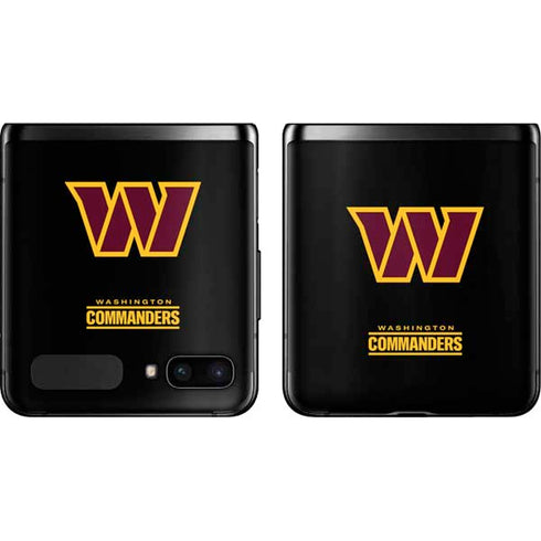 NFL Washington Commanders Black Background Galaxy Z Flip Skin