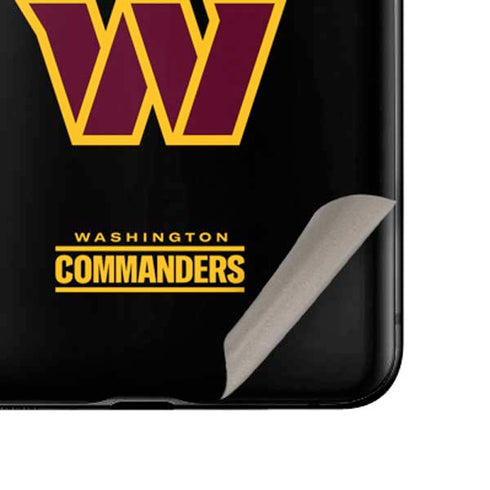 NFL Washington Commanders Black Background Galaxy Z Flip Skin
