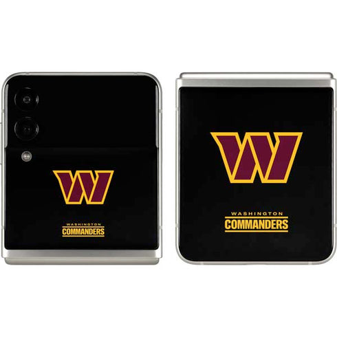 NFL Washington Commanders Black Background Galaxy Z Flip3 5G Skin