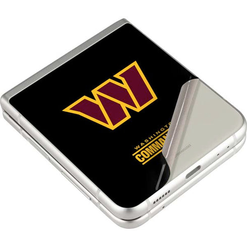 NFL Washington Commanders Black Background Galaxy Z Flip3 5G Skin