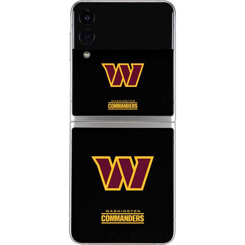 NFL Washington Commanders Black Background Galaxy Z Flip4 5G Skin