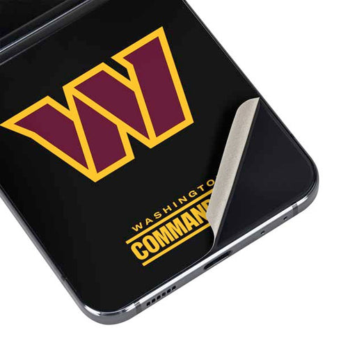 NFL Washington Commanders Black Background Galaxy Z Flip5 5G Skin