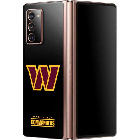 NFL Washington Commanders Black Background Galaxy Z Fold2 5G Skin