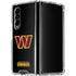 NFL Washington Commanders Black Background Galaxy Z Fold4 5G Clear Case