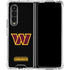 NFL Washington Commanders Black Background Galaxy Z Fold4 5G Clear Case