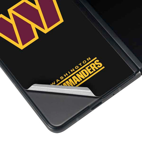 NFL Washington Commanders Black Background Galaxy Z Fold4 5G Skin
