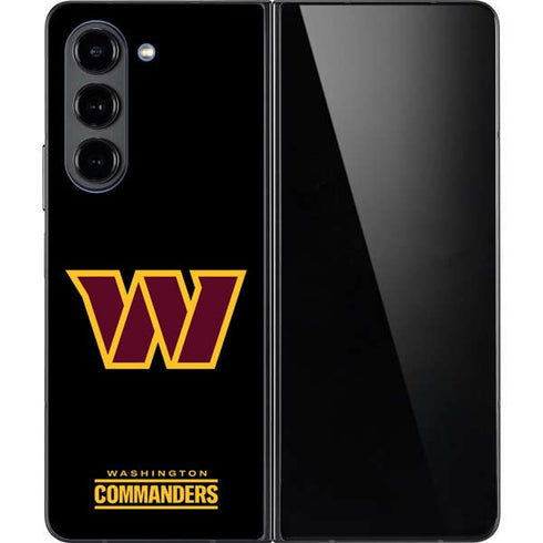 NFL Washington Commanders Black Background Galaxy Z Fold5 5G Skin