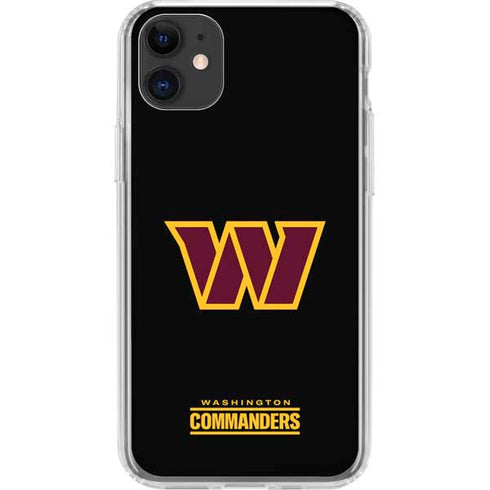 NFL Washington Commanders Black Background iPhone 11 Clear Case