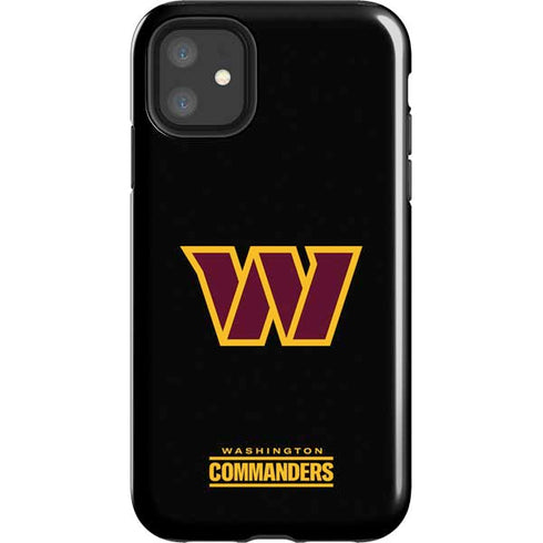 NFL Washington Commanders Black Background iPhone 11 Impact Case