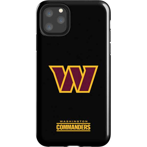 NFL Washington Commanders Black Background iPhone 11 Pro Max Impact Case