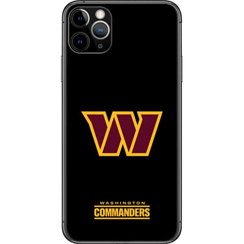 NFL Washington Commanders Black Background iPhone 11 Pro Max Skin
