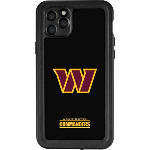 NFL Washington Commanders Black Background iPhone 11 Pro Max Waterproof Case