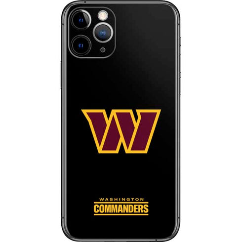 NFL Washington Commanders Black Background iPhone 11 Pro Skin